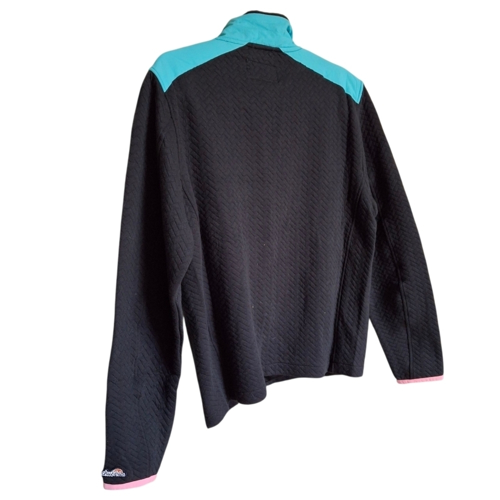 Chubbies The Brightside Black Quilted Quarter Zip Pullover Men Size Small - Picture 8 of 16